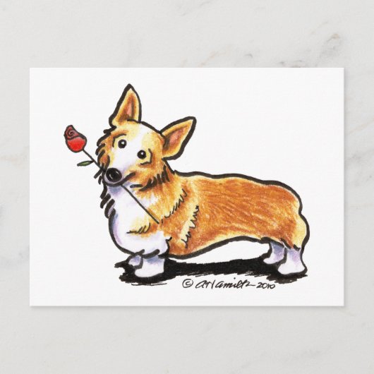 Corgi Sweebaby Briefkaart (Voorkant)