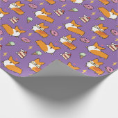 Corgi Sweet verwerkt verpakkingspapier Cadeaupapier (Hoek)