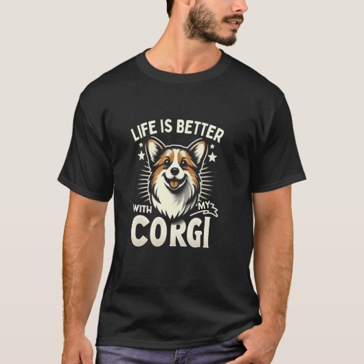 Corgi T-shirt Corgi Liefhebber Corgis Corgi (Voorkant)