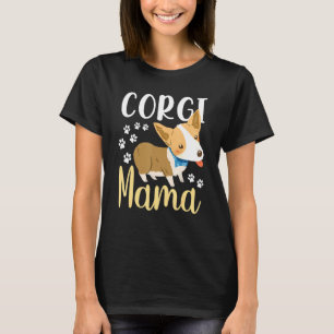 Corgi T-shirt voor Corgi Puppy Mom Dog Mama