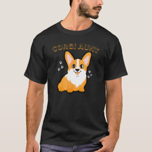 Corgi tante Corgi Dog en Puppy T-shirt