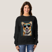 Corgi tees Corgi dog wearing sunglasses (Voorkant volledig)