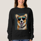 Corgi tees Corgi dog wearing sunglasses (Voorkant)