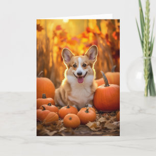 Corgi-Thanksgiving Feestdagen Kaart
