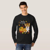 Corgi-Thanksgiving voor hond 550 T-shirt (Voorkant volledig)