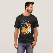 Corgi-Thanksgiving voor hond 550 T-shirt (Voorkant volledig)