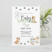 Corgi Thema Baby Shower Uitnodiging  (Staand voorkant)