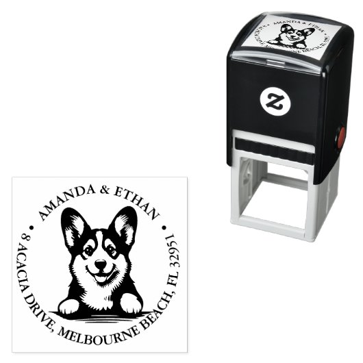 Corgi-thema Zelfinktende Stempel (In situ)