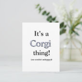 Corgi Thing Briefkaart (Staand voorkant)