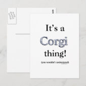 Corgi Thing Briefkaart (Voorkant / Achterkant)