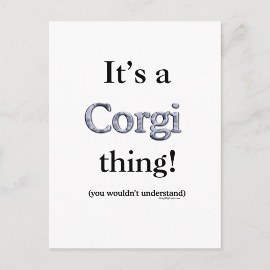 Corgi Thing Briefkaart (Voorkant)