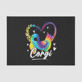 Corgi Tie Dye Rainbow Hondenliefhebber Gift Tissuepapier