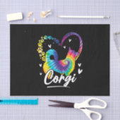 Corgi Tie Dye Rainbow Hondenliefhebber Gift Tissuepapier (Craft)