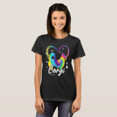 Corgi Tie Dye Regenboog Hond T-shirt (Voorkant volledig)