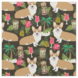 corgi tiki tropical stof