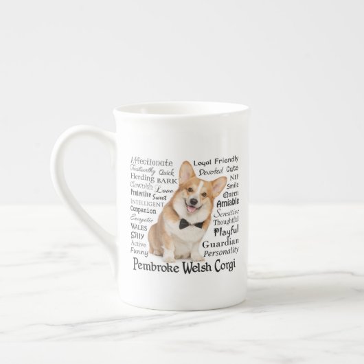 Corgi Traits Bone China Mok (Links)