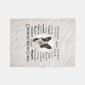 Corgi Traits Fleece Deken (Voorkant (Horizontaal))