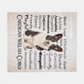 Corgi Traits Fleece Deken (Voorkant (Horizontaal))