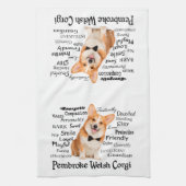 Corgi Traits keukenhanddoek (Verticaal)