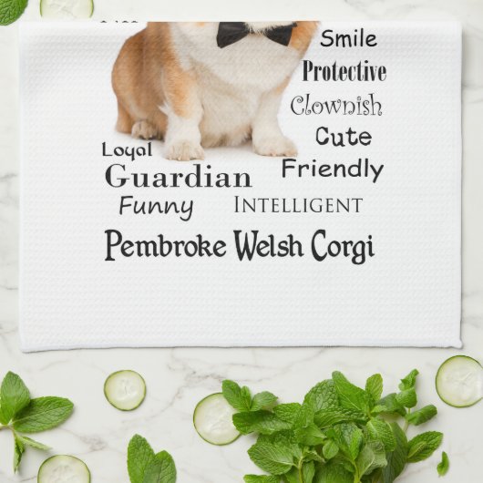 Corgi Traits Kitchen Towel Theedoek (Gevouwen)