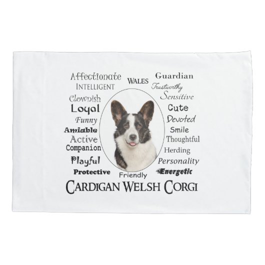 Corgi Traits Kussensloop (Achterkant)