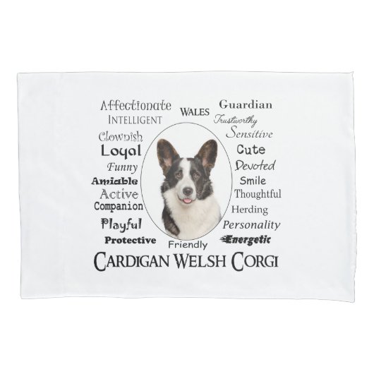 Corgi Traits Kussensloop (Voorkant)