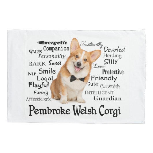 Corgi Traits Kussensloop (Achterkant)