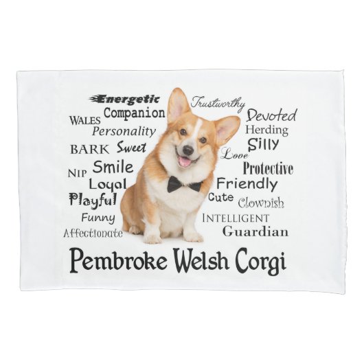 Corgi Traits Kussensloop (Voorkant)