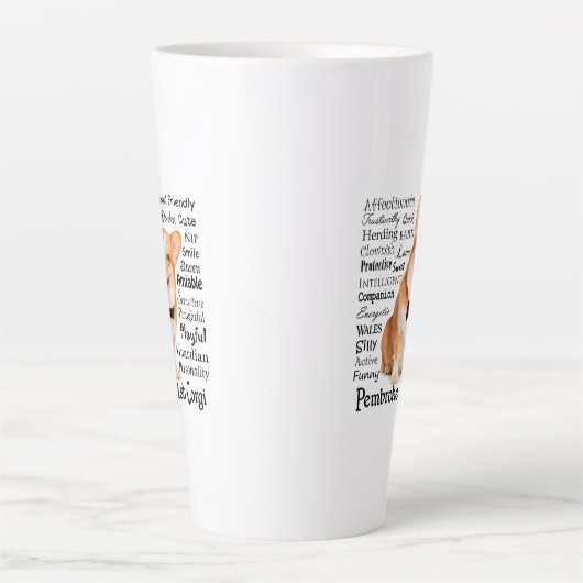 Corgi Traits Latte Mok (Voorkant)