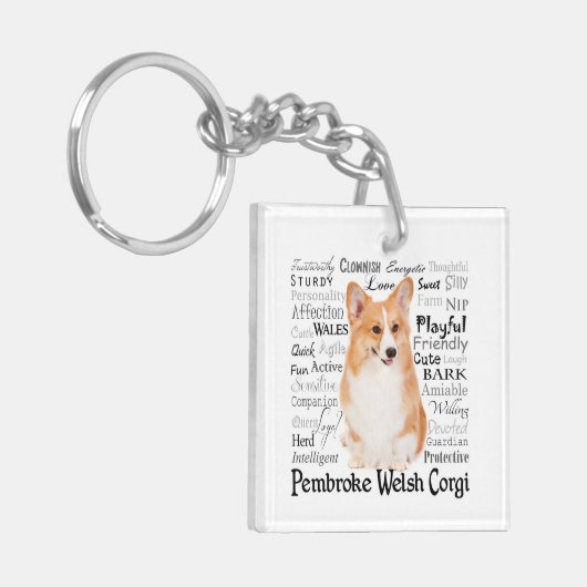 Corgi Traits Sleutelhanger (Voorkant Links)