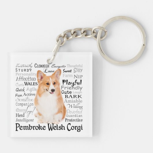 Corgi Traits Sleutelhanger (Achterkant)