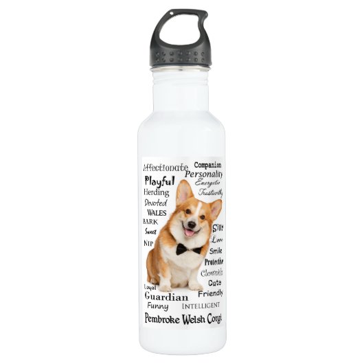Corgi Traits Waterfles (Voorkant)