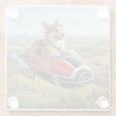 Corgi Transporter Glazen Onderzetter (Achterkant)