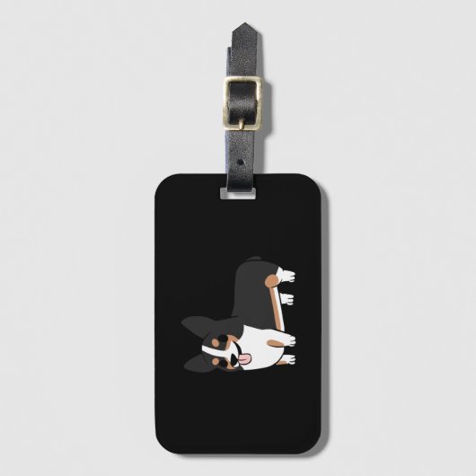 Corgi tricolore bagagelabel (Voorkant (verticaal))