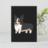 Corgi tricolore bedankkaart (Staand voorkant)