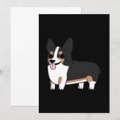Corgi tricolore notitiekaartje (Voorkant / Achterkant)