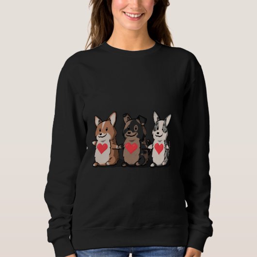 Corgi Triple Love Trui (Voorkant)