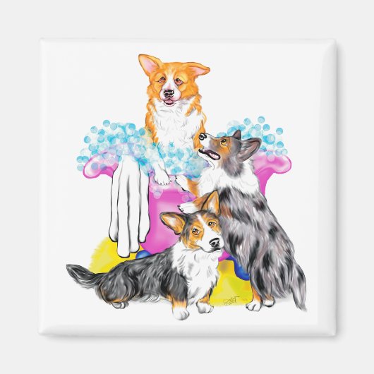 Corgi Tub Full Magneet (Voorkant)