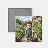 Corgi Tuinman Magneet (Voorkant / Achterkant)