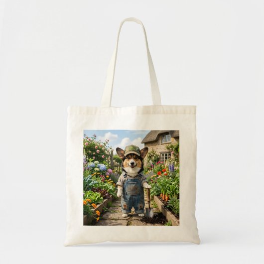 Corgi Tuinman Tote Bag (Voorkant)