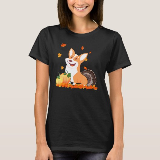 Corgi Turkey Costume Thanksgiving T-shirt (Voorkant)
