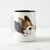 Corgi Tweekleurige Koffiemok (Voorkant links)