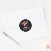 Corgi Ugly Funny Santa Hat Buffalo Plaid Kerstmis Ronde Sticker (Envelop)