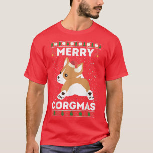Corgi Ugly KerstSweater Style Merry Corgmas S T-shirt