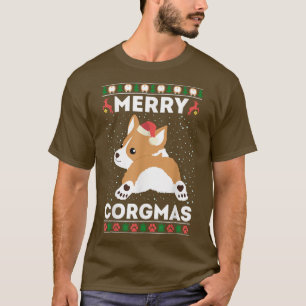 Corgi Ugly KerstSweater Style Merry Corgmas S T-shirt