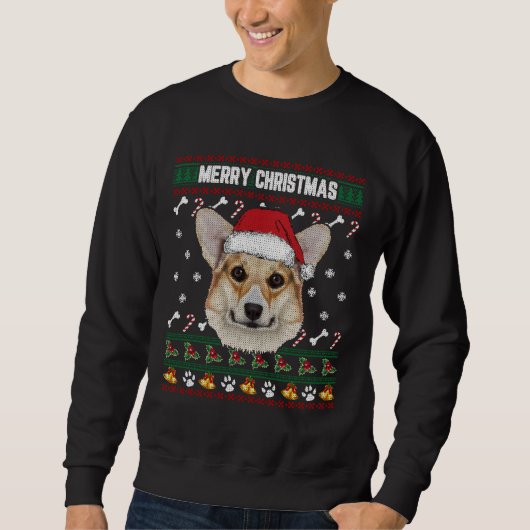 Corgi Ugly Xmas Sweater Merry Kerstmis 871 (Voorkant)