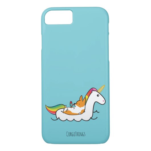 Corgi Unicorn Floatie Phone Case (Achterkant)