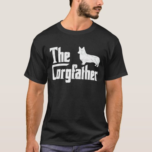 Corgi Vader de Corgfather Grappige Corgi Liefhebbe T-shirt (Voorkant)