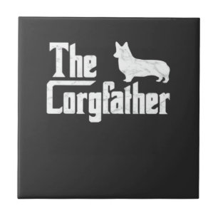 Corgi Vader de Corgfather Grappige Corgi Liefhebbe Tegeltje