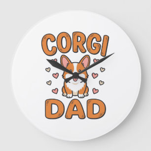 Corgi Vader Vintage Gravure Hond Liefhebber Shirt_ Grote Klok